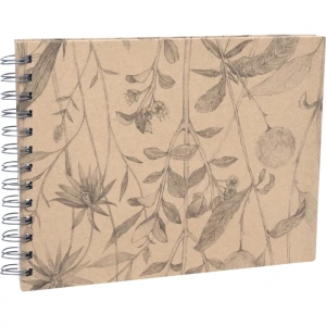Focus Flower Brown Wire-O 23X17 Cm