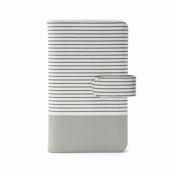 Instax striped mini album smokey white