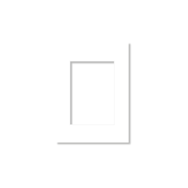 Passepartout Kritvit 9x13 cm (3,5x4,5)