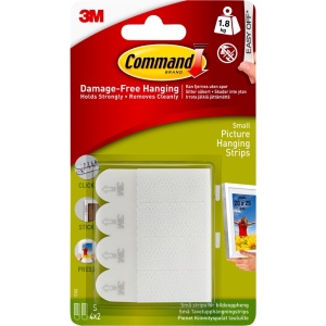 3M Command Hanging Strips White Small