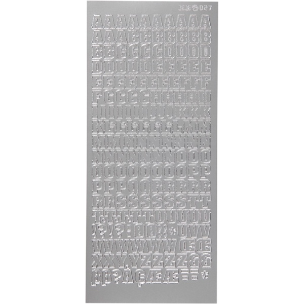 Focus Stickers Silver Letters Design 3