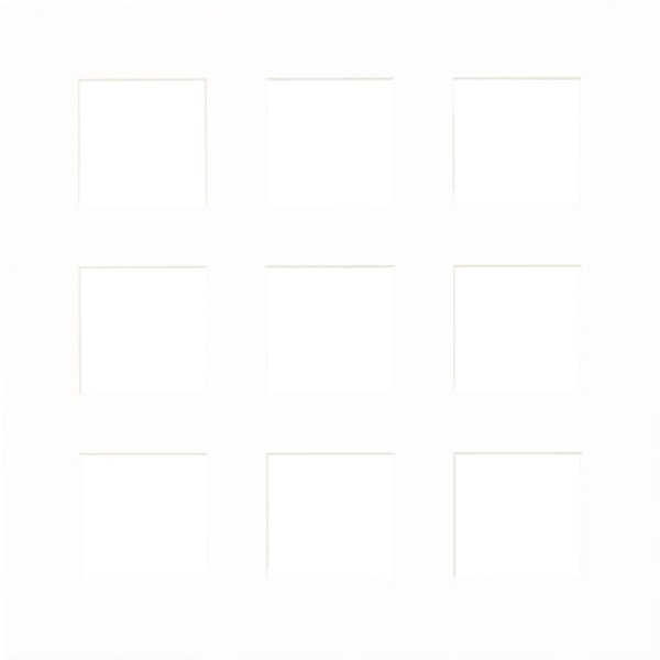 Focus Passepartout 50X50 / Collage 9 Pic Polar White